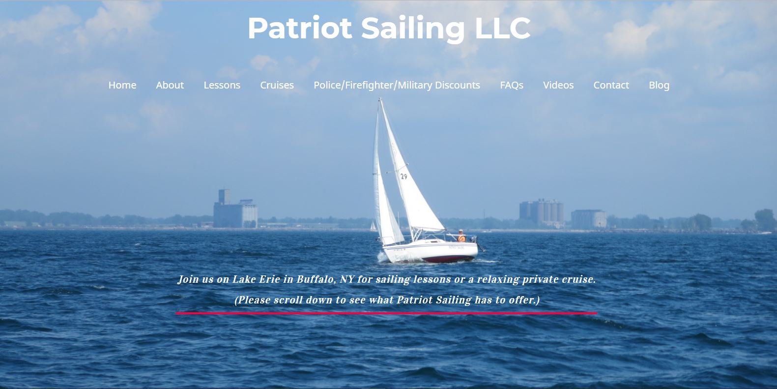 Buffalo Website Builder - Patriot Sailing - Gallery Image 1